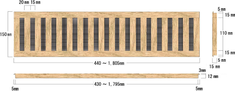 Dimensions diagram of the Sub-Floor-Gallery.