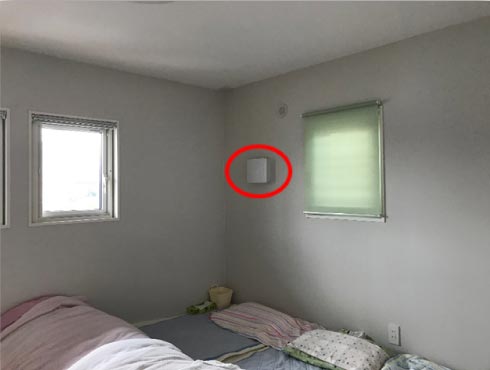 せせらぎ付きの寝室