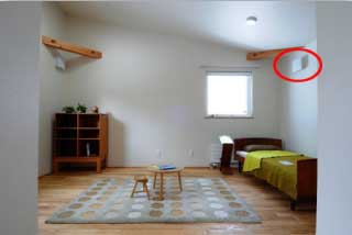 せせらぎ付きの寝室